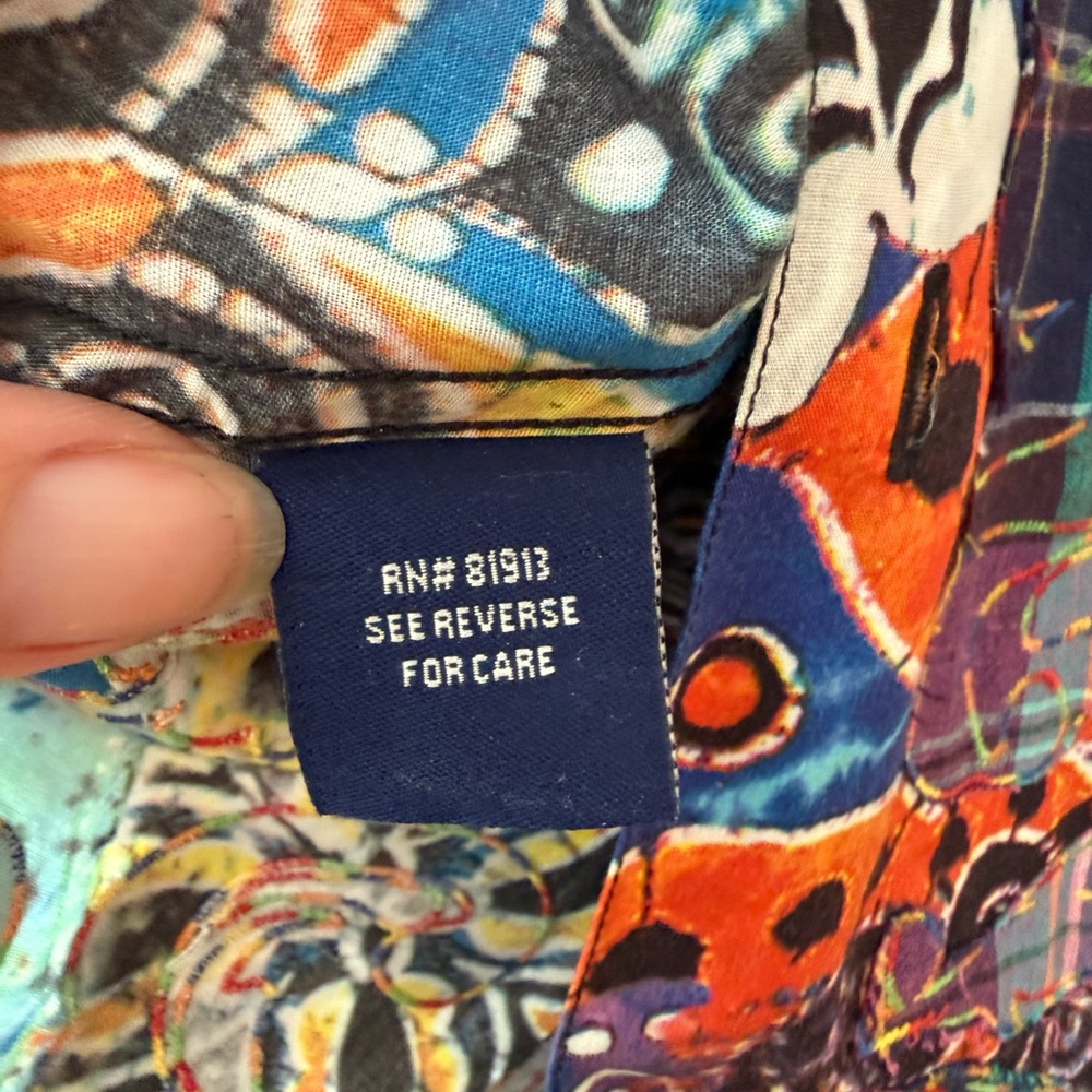 Robert Graham Vibrant Multicolor Abstract Button-Down Shirt - Picture 4 of 6